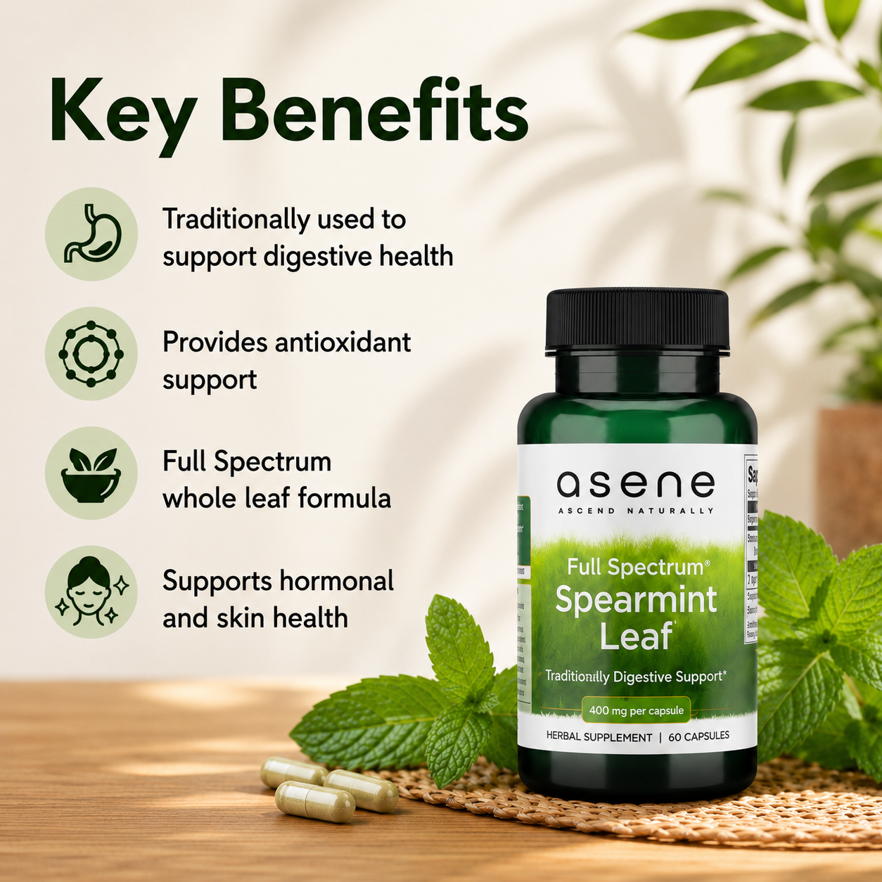 Asene™ Spearmint Leaf Capsules