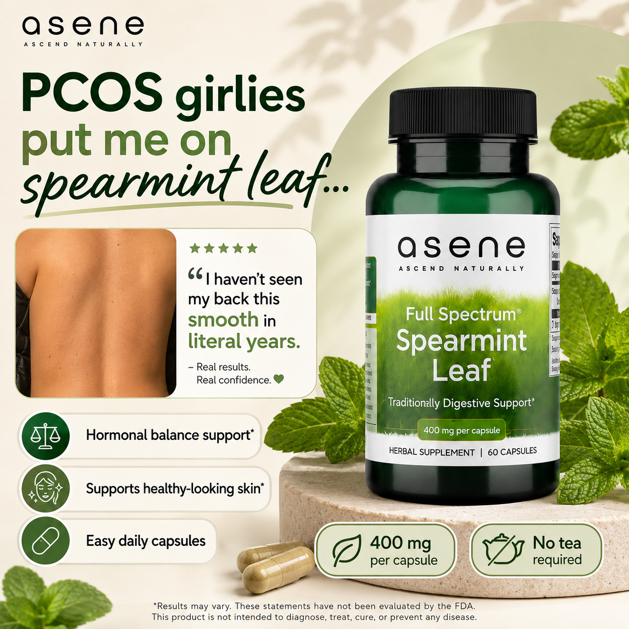 Asene™ Spearmint Leaf Capsules